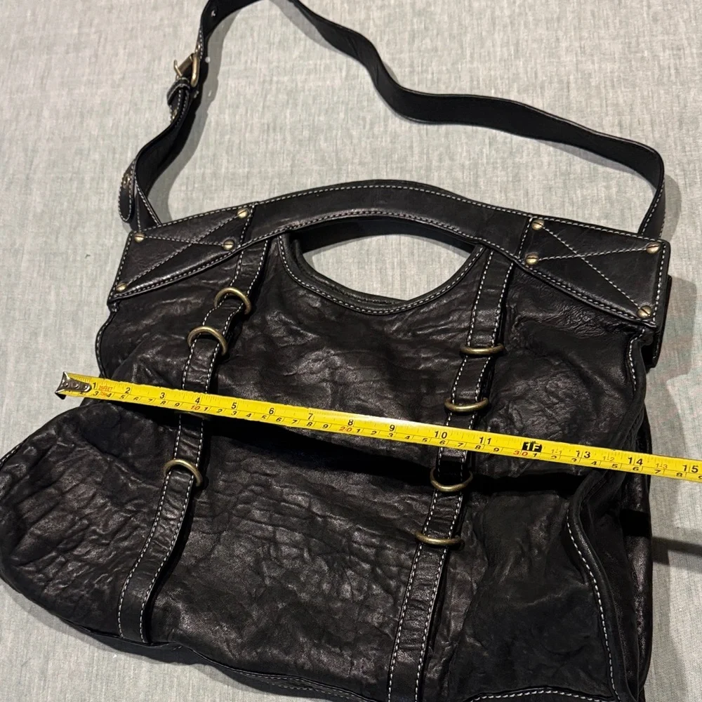 Cynthia Rowley Black Leather Shoulder Bag